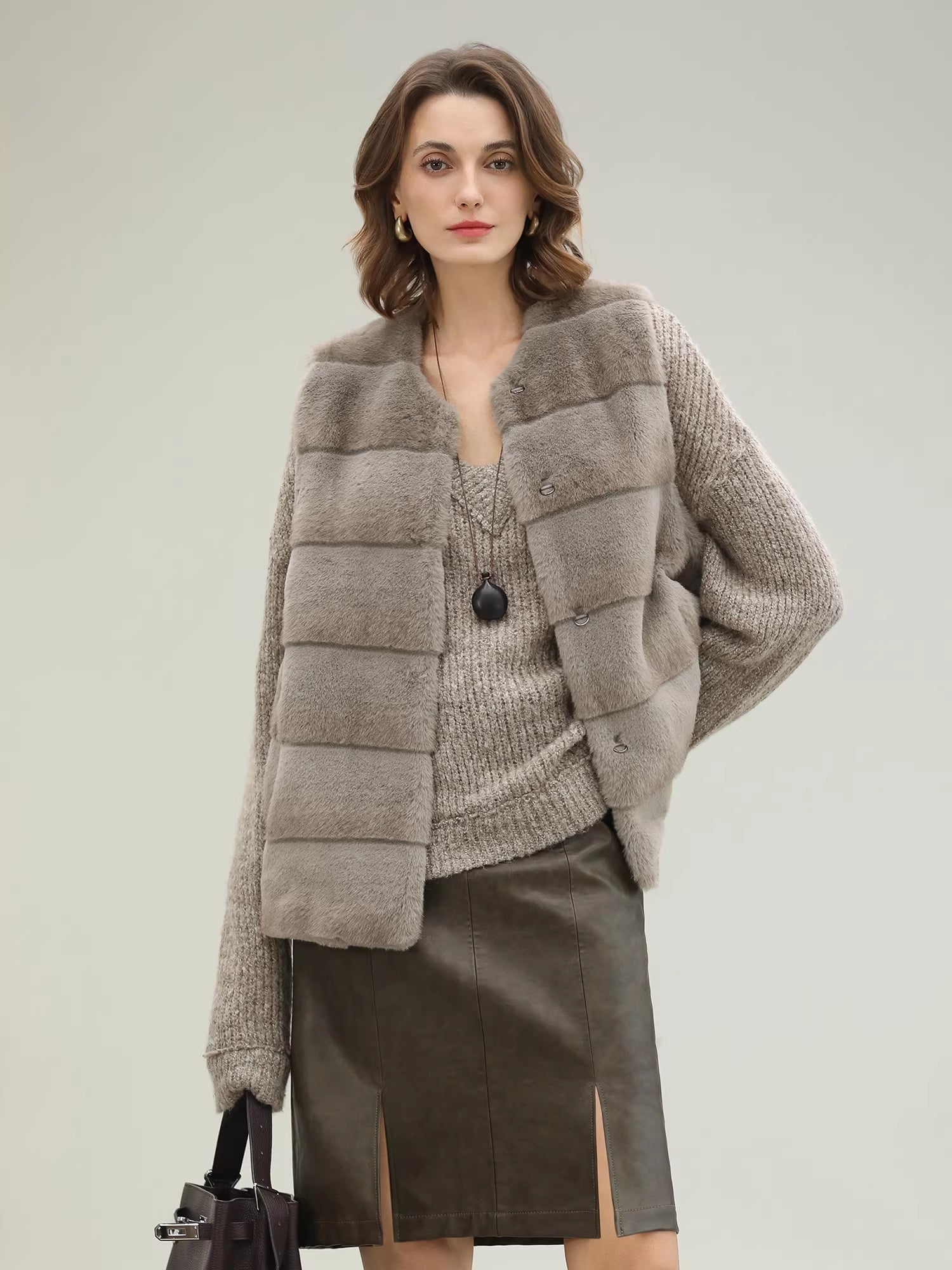 COCOBELLA_Plush_Faux_Fur_Luxury_Sleeveless_Straight_Fit_Womens_Silver_Blue_Outerwear_Vest_MISSTT