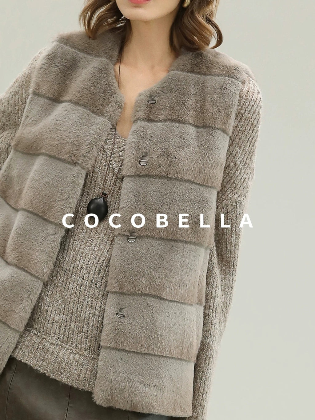 COCOBELLA Plush Faux Fur Luxury Sleeveless Straight Fit Womens Silver Blue Outerwear Vest