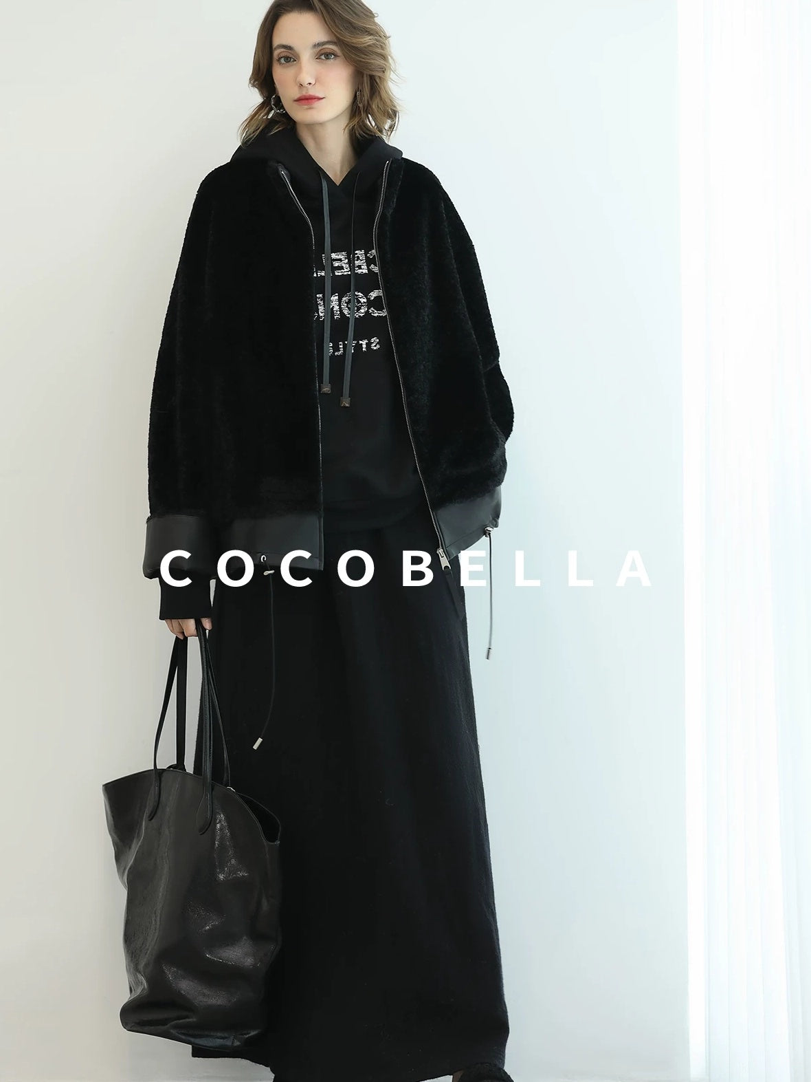 COCOBELLA Pocketed Knitted A Line Loose Fit Mid Waist Office Casual Women Skirts