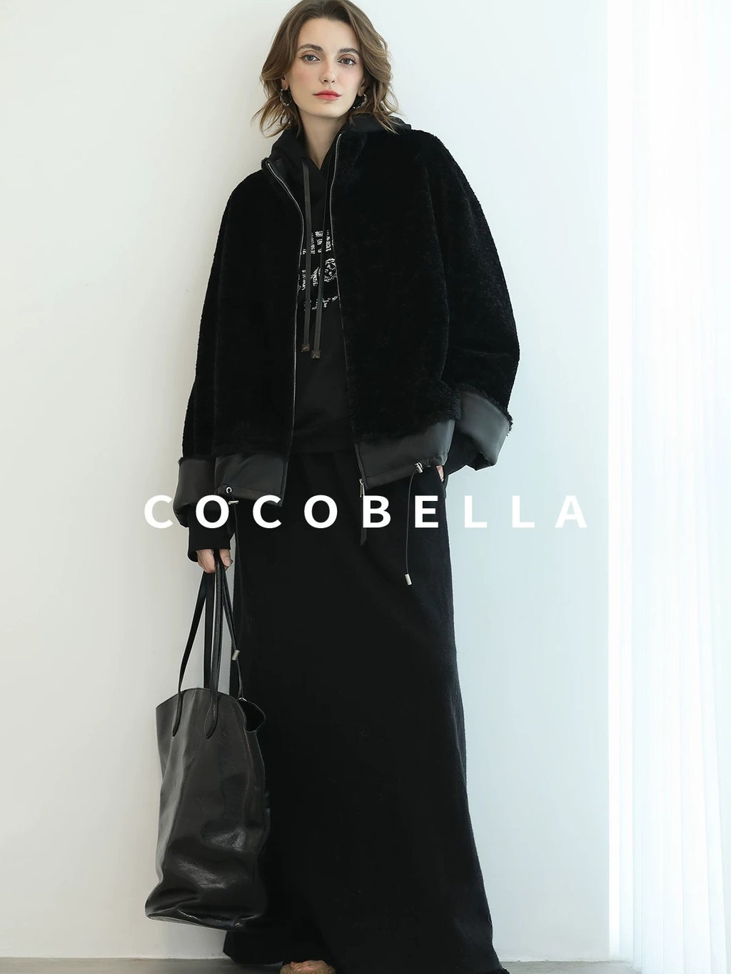 COCOBELLA Pocketed Knitted A Line Loose Fit Mid Waist Office Casual Women Skirts