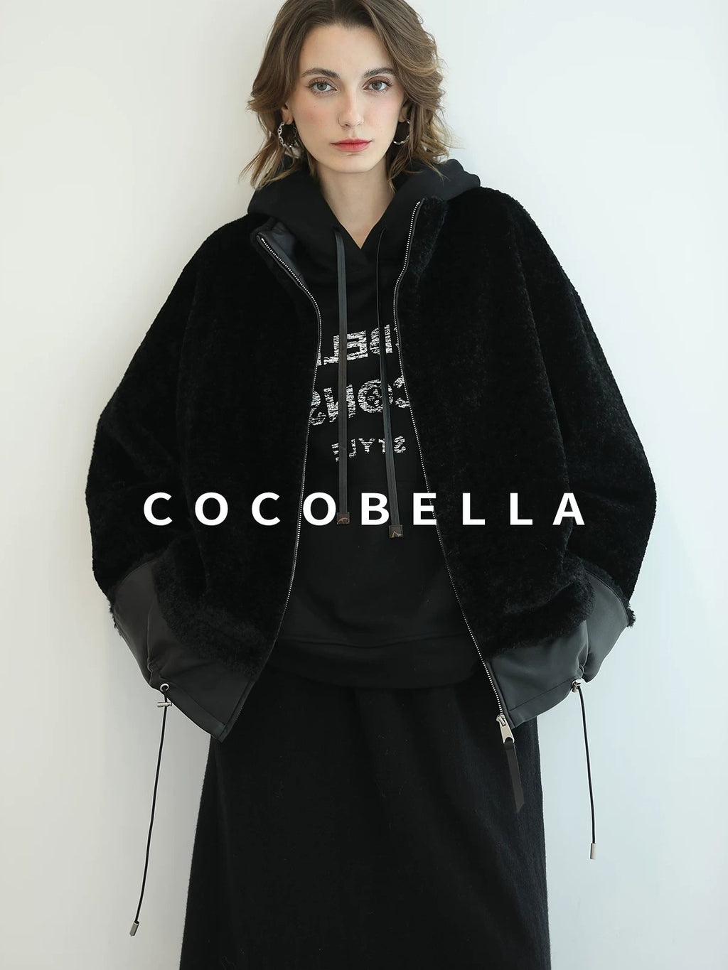 COCOBELLA Pocketed Knitted A Line Loose Fit Mid Waist Office Casual Women Skirts