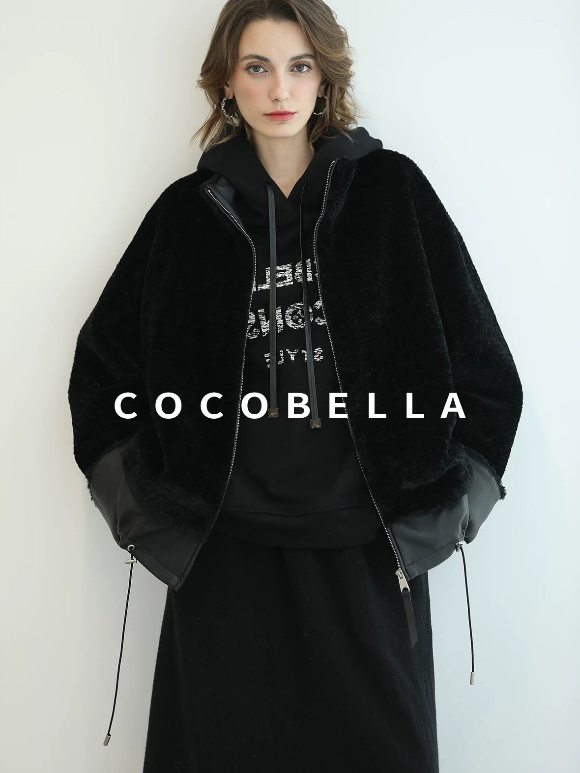 COCOBELLA Pocketed Knitted A Line Loose Fit Mid Waist Office Casual Women Skirts