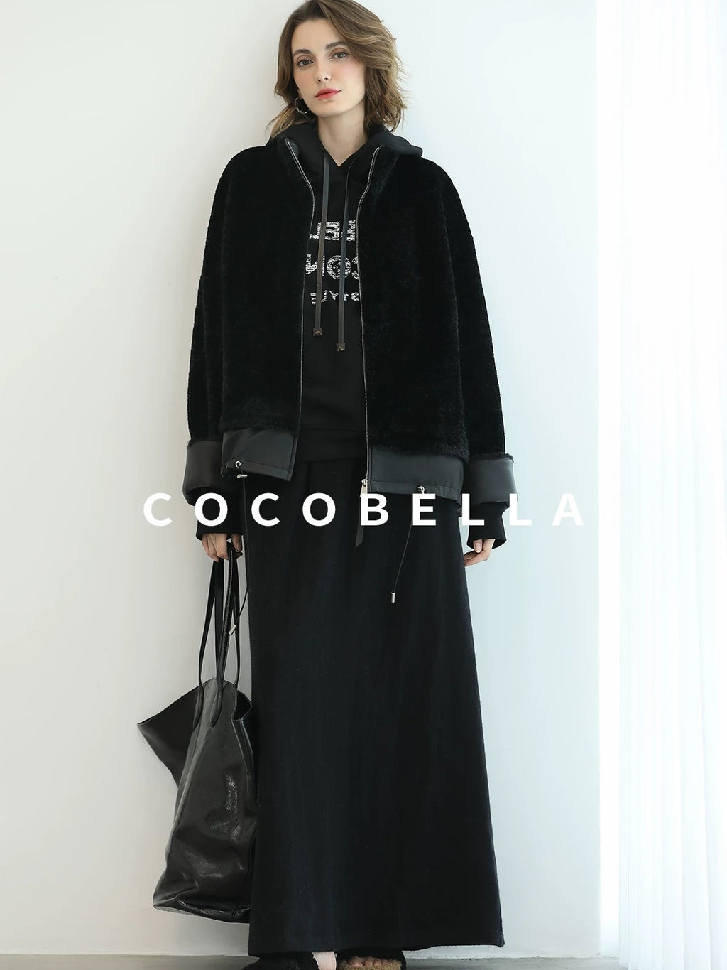 COCOBELLA Pocketed Knitted A Line Loose Fit Mid Waist Office Casual Women Skirts