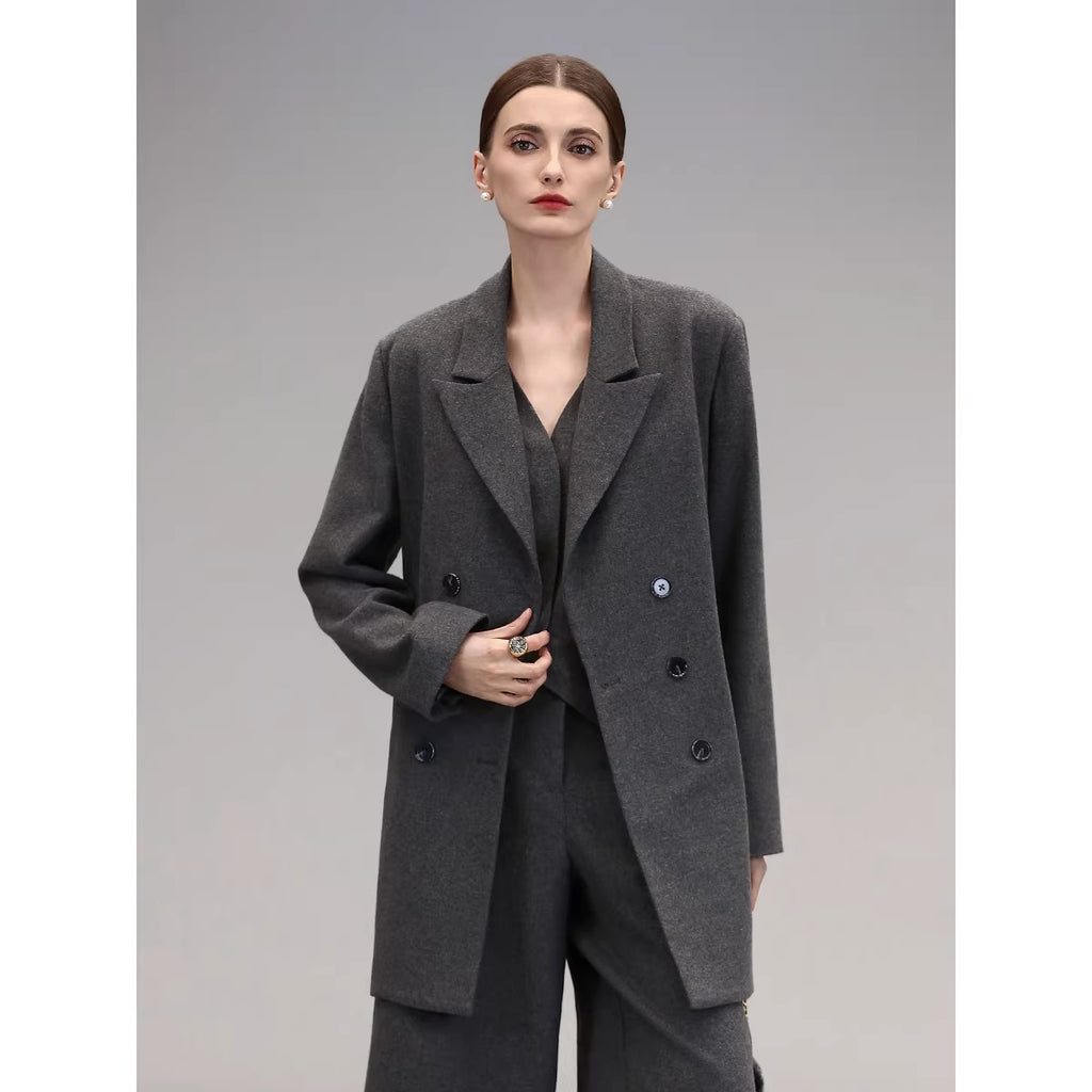 COCOBELLA_Premium_Lambswool_Double_Breasted_Straight_Cut_Patchwork_Women_Blazers_MISSTT