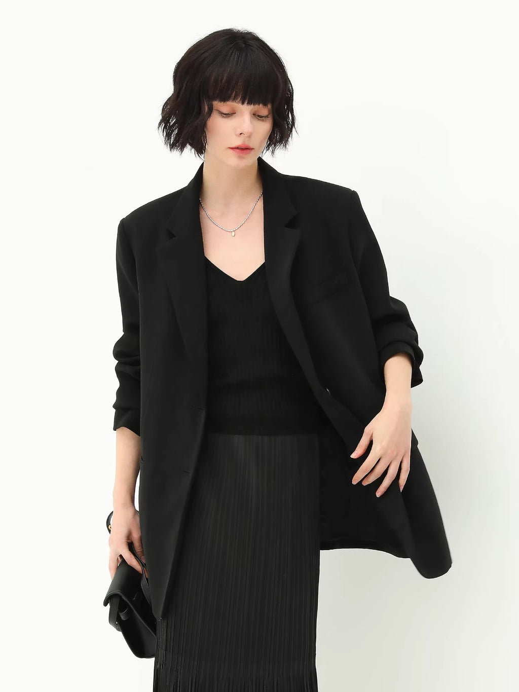 COCOBELLA_Premium_Polyester_Straight_Tailored_Women_Office_Commute_Black_Blazers_MISSTT