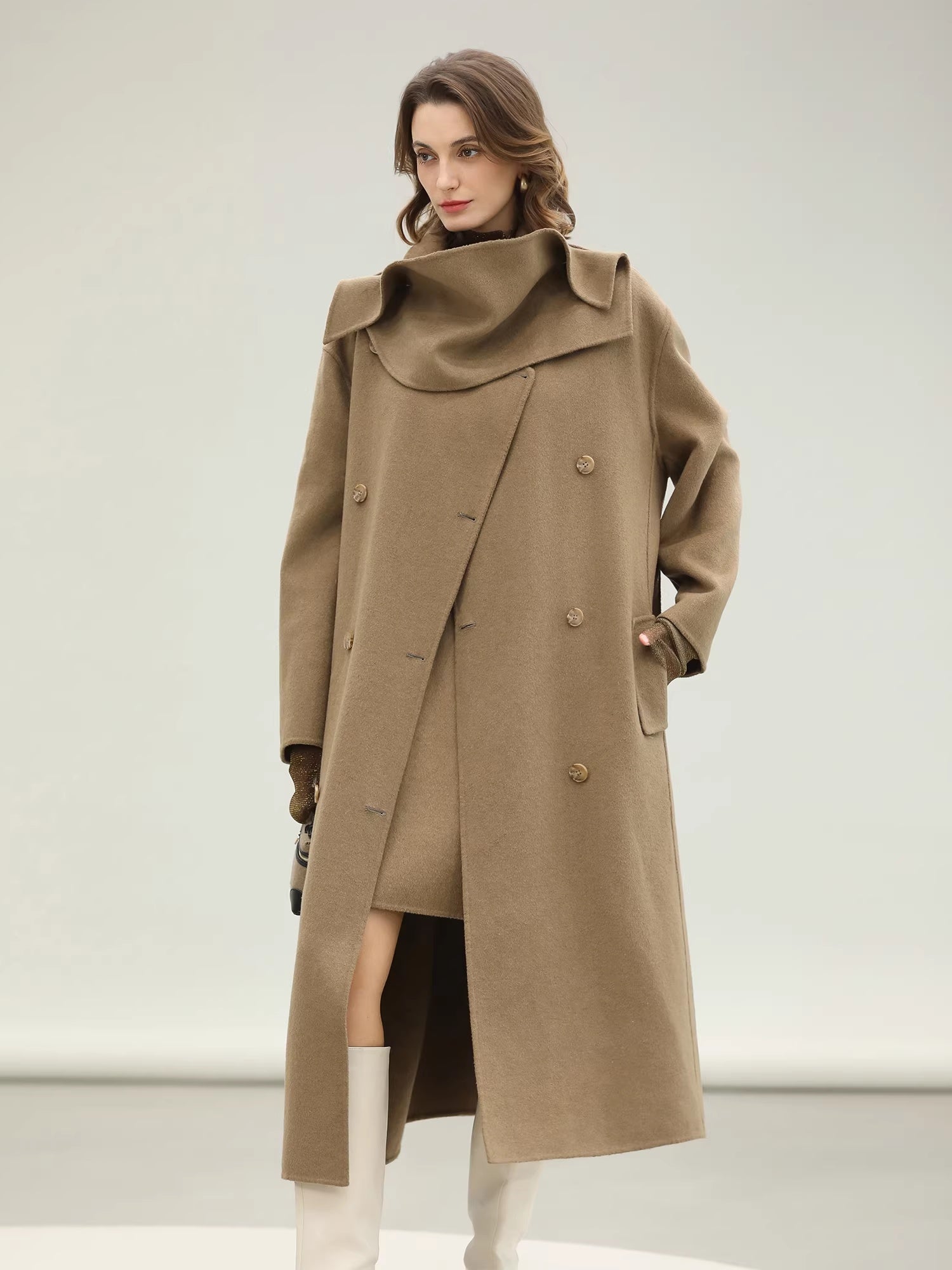 COCOBELLA_Refined_Wool_Blend_V_Neck_Sleeveless_H_Line_Pullover_Office_Sweater_Dresses_MISSTT