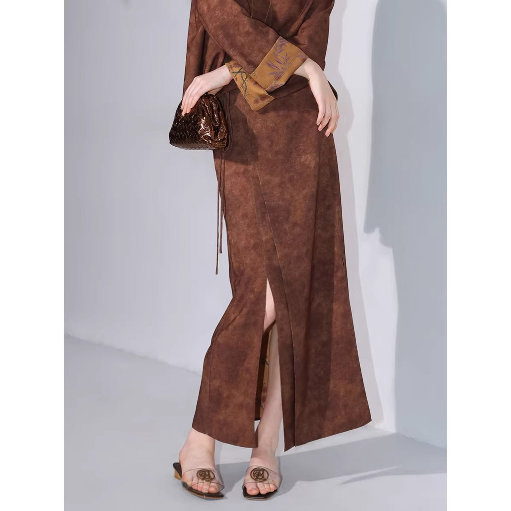 COCOBELLA_Reversible_Chinese_Jacquard_Mid_Rise_A_Line_Side_Slit_Office_Maxi_Skirts_MISSTT