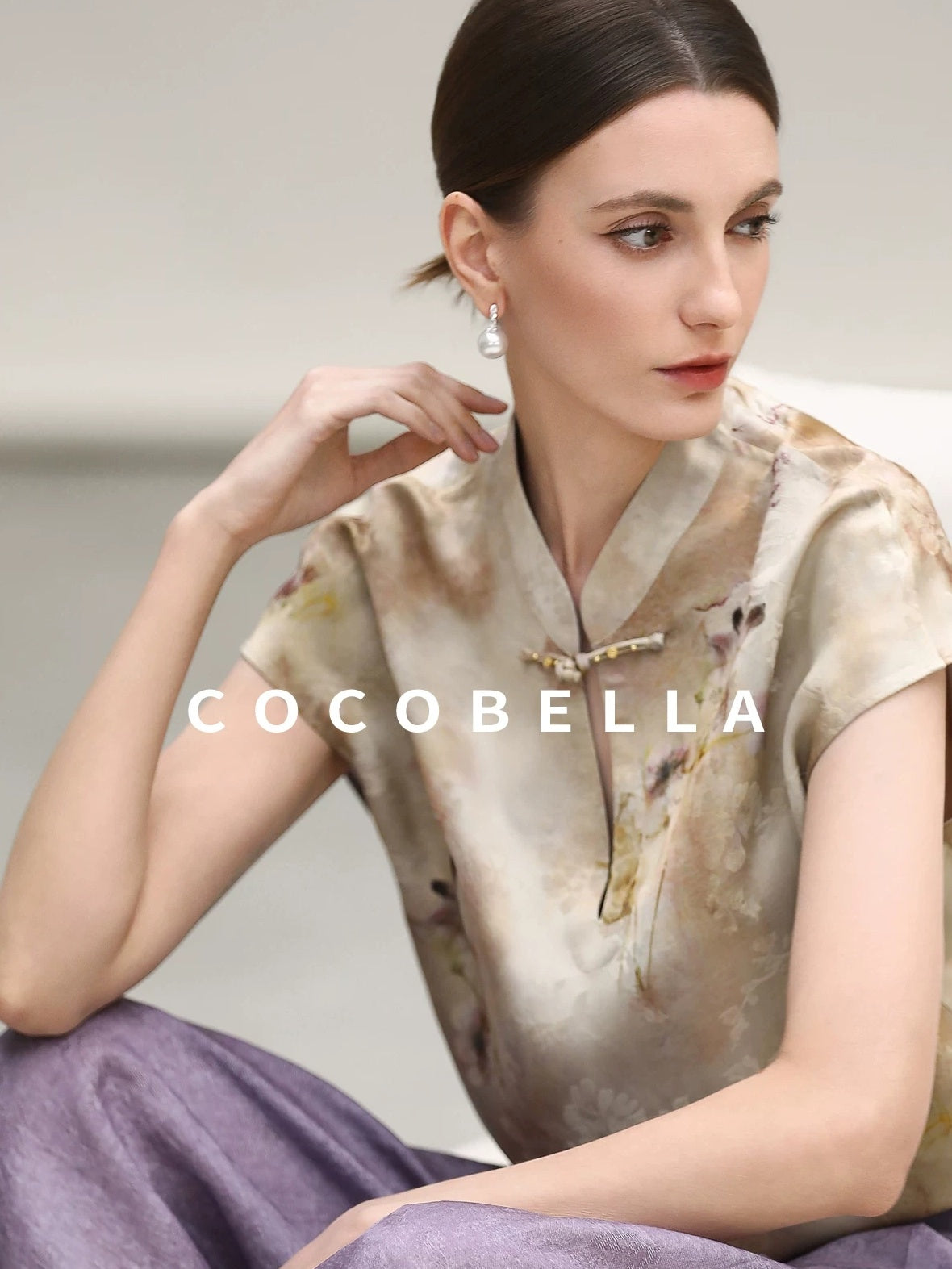 COCOBELLA Reversible Double Faced Jacquard Print Straight Cut Pockets Viscose Youth Coats