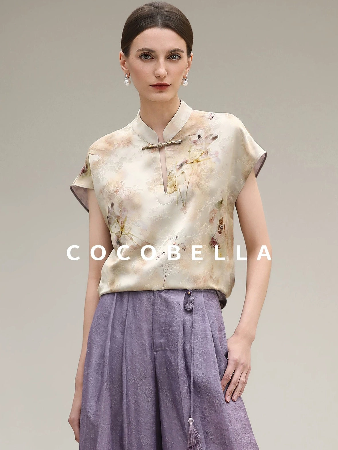 COCOBELLA Reversible Double Faced Jacquard Print Straight Cut Pockets Viscose Youth Coats