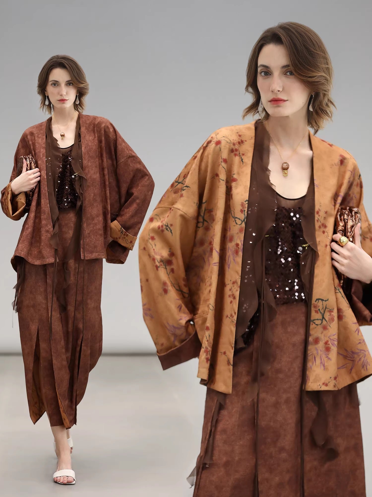 COCOBELLA_Reversible_Tea_Gold_Loose_Asymmetrical_Jacquard_Women_Long_Sleeve_Shirts_MISSTT