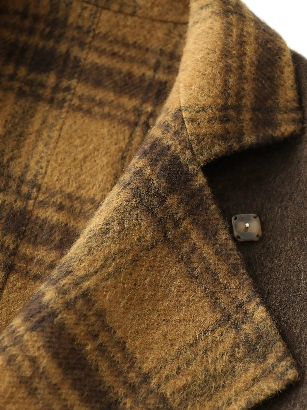 COCOBELLA Reversible Wool Blend Plaid British Straight Cut Women Tailored Mid Length Coats