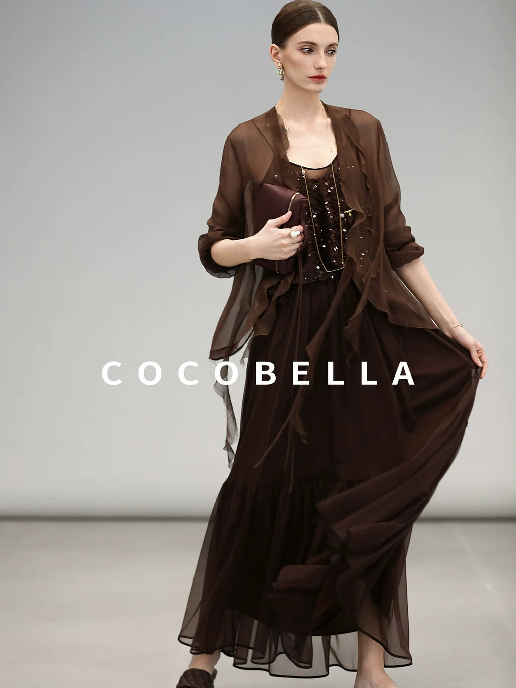 COCOBELLA Sequin Embroidered Casual Straight Patchwork Sleeveless Women Tank Tops