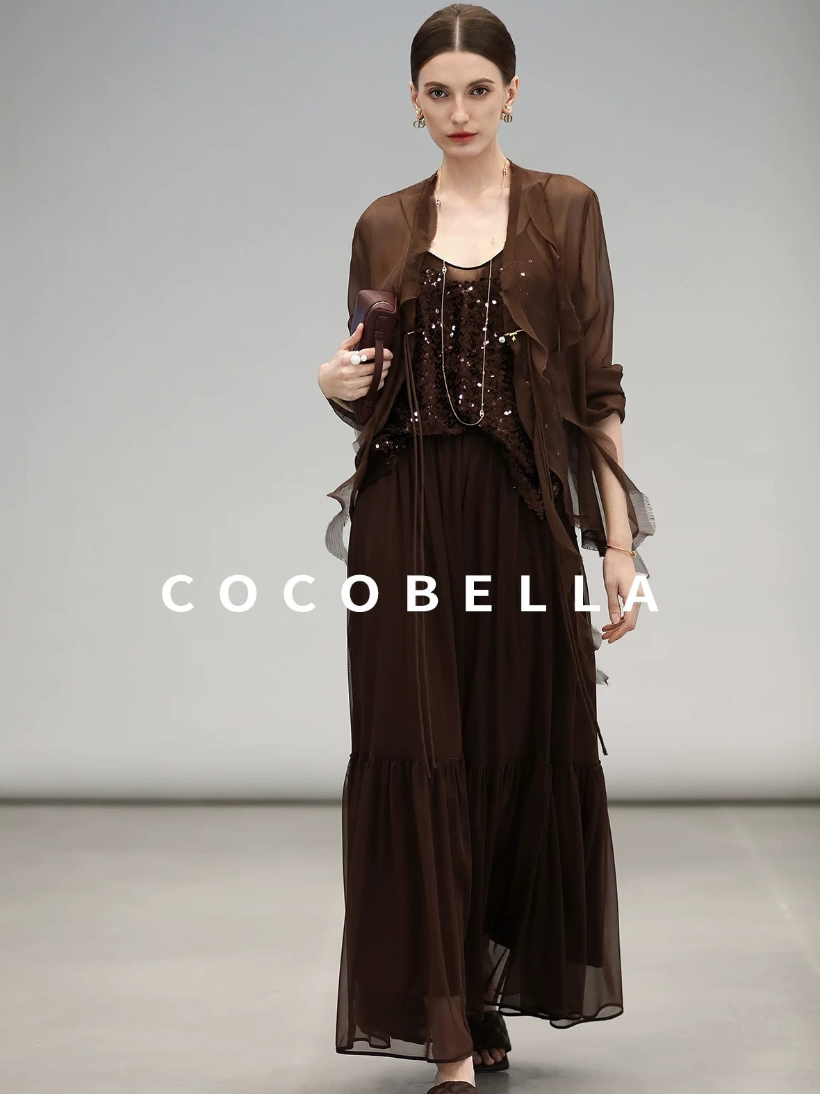 COCOBELLA Sequin Embroidered Casual Straight Patchwork Sleeveless Women Tank Tops