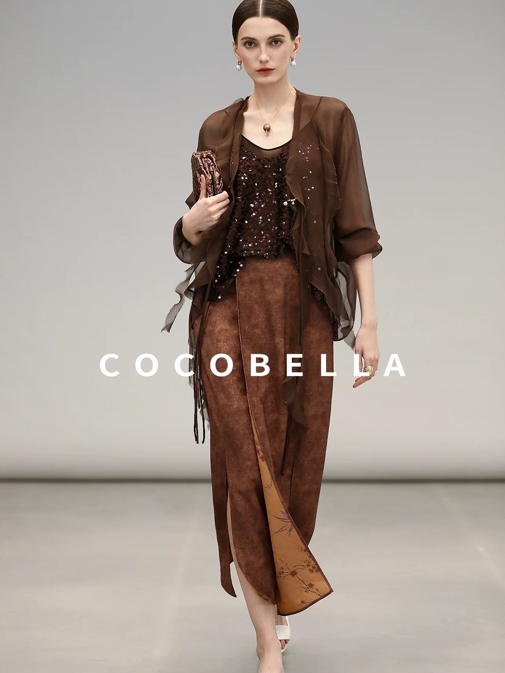 COCOBELLA Sequin Embroidered Casual Straight Patchwork Sleeveless Women Tank Tops