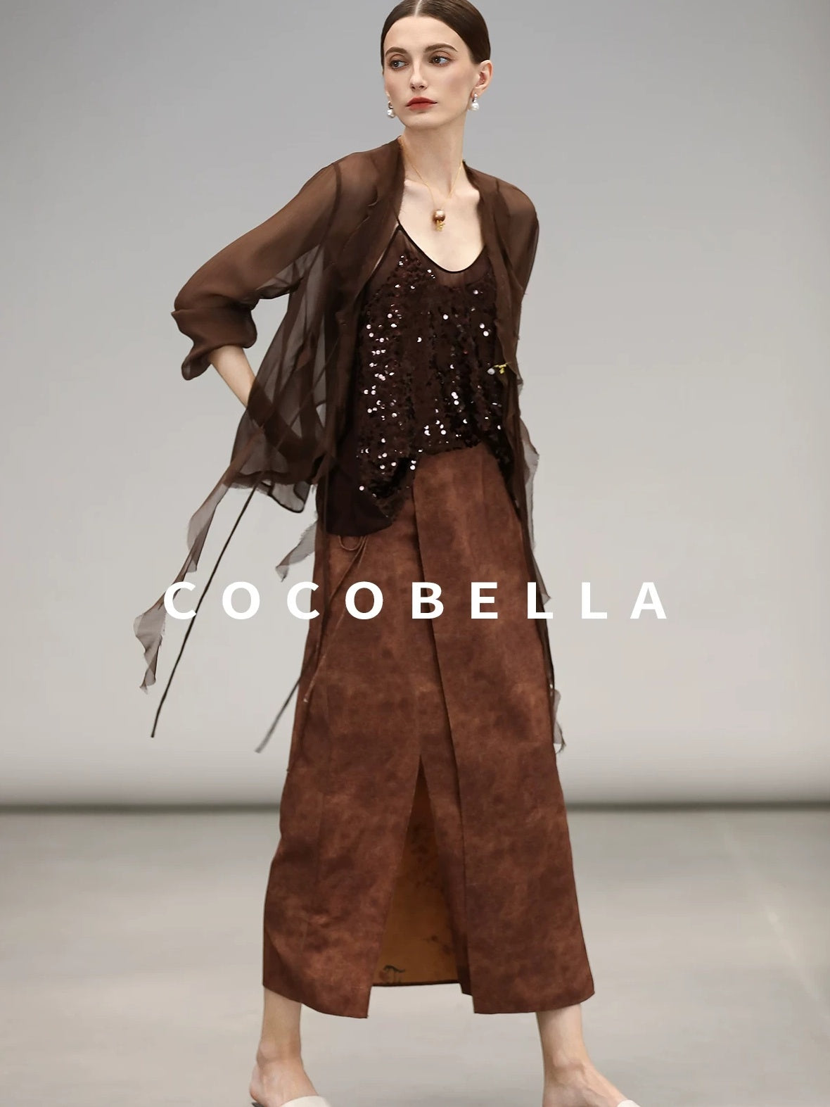 COCOBELLA Sequin Embroidered Casual Straight Patchwork Sleeveless Women Tank Tops