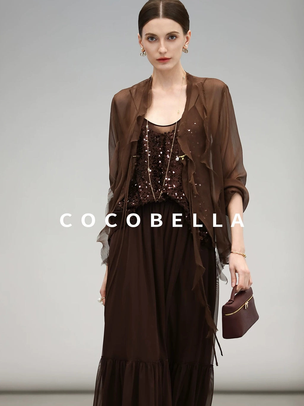 COCOBELLA Sequin Embroidered Casual Straight Patchwork Sleeveless Women Tank Tops