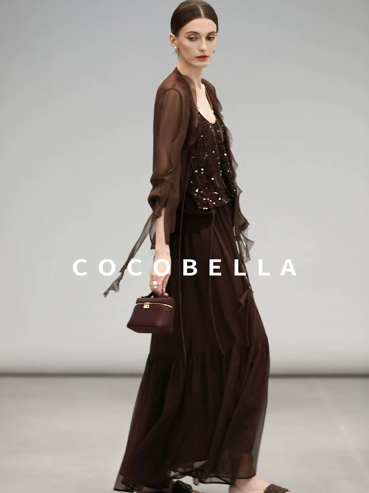 COCOBELLA Sequin Embroidered Casual Straight Patchwork Sleeveless Women Tank Tops