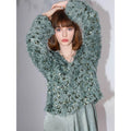 COCOBELLA_Sequin_Feather_Tulle_Tweed_Inspired_Straight_Fit_V_Neck_Long_Sleeve_Teal_Shirts_MISSTT