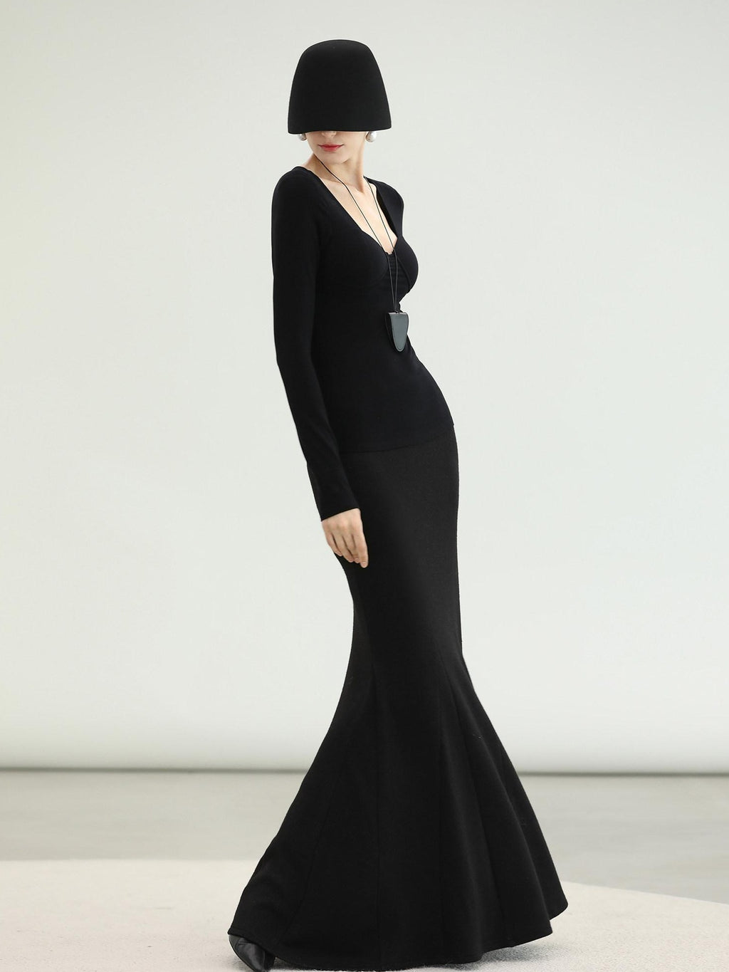 COCOBELLA Sequin Patchwork Elegant Fitted Mermaid Mid Waist Side Zipper City Black Dresses