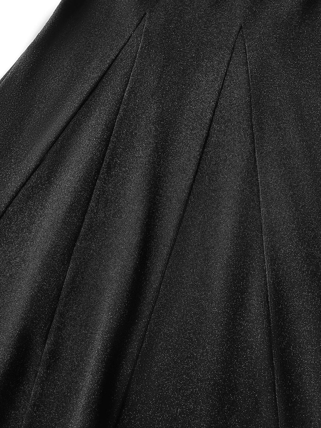 COCOBELLA Sequin Patchwork Elegant Fitted Mermaid Mid Waist Side Zipper City Black Dresses