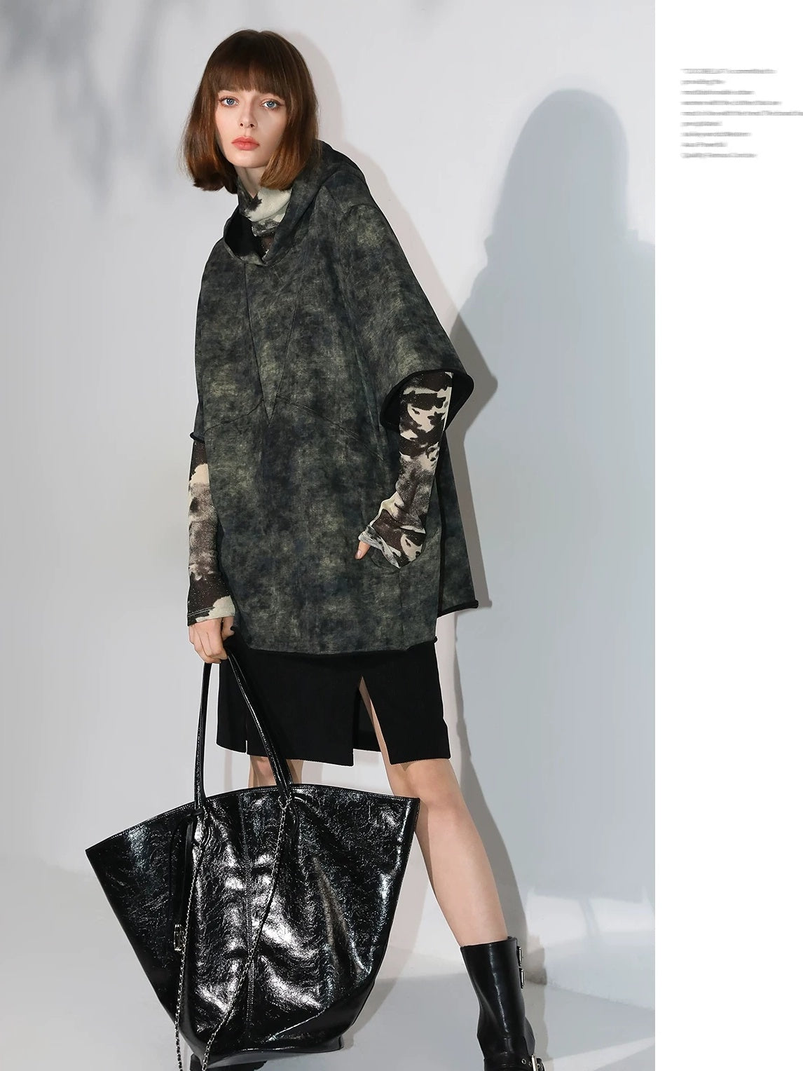 COCOBELLA Shimmer Print Slim Fit Turtleneck Long Sleeve Office Commute Shirts