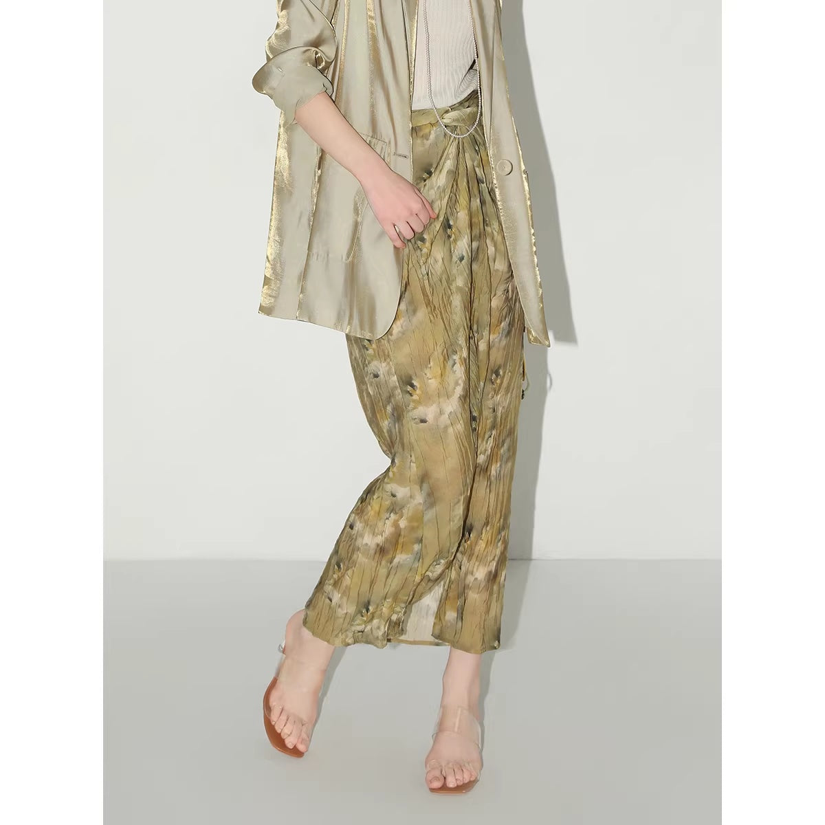 COCOBELLA_Shimmery_Viscose_Blend_Straight_Fit_Longline_Pockets_One_Button_Office_Blazers_MISSTT