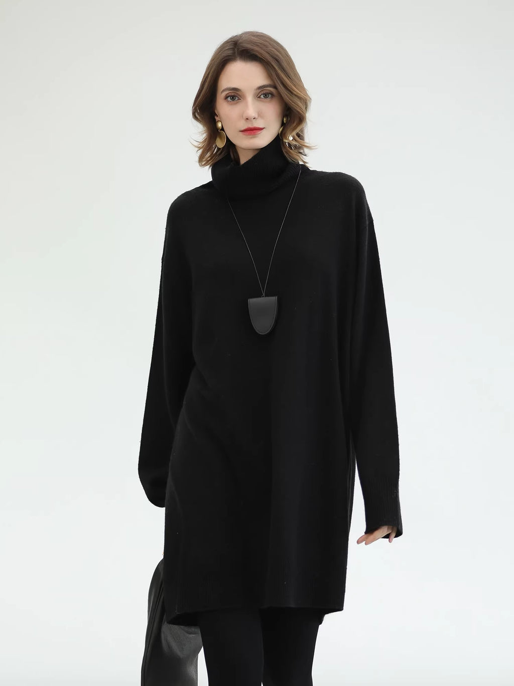 COCOBELLA_Silk_Cashmere_Knit_Elegant_H_Cut_3D_Embellishment_Relaxed_Waist_Dresses_MISSTT