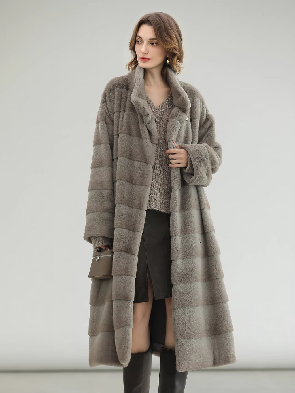 COCOBELLA_Silver_Blue_Premium_Faux_Fur_Straight_Longline_Long_Sleeve_Women_Workwear_Coats_MISSTT