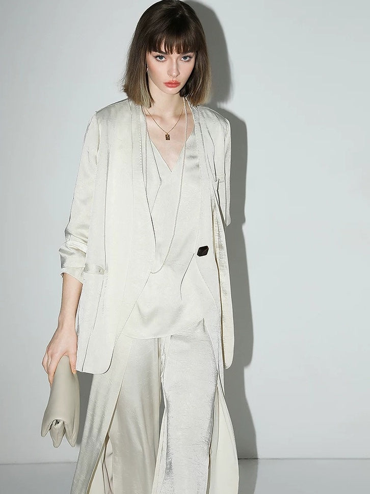 COCOBELLA Slim Tailored Office Blazer And Trousers Two Piece Elegant Women Blazer Suit Set