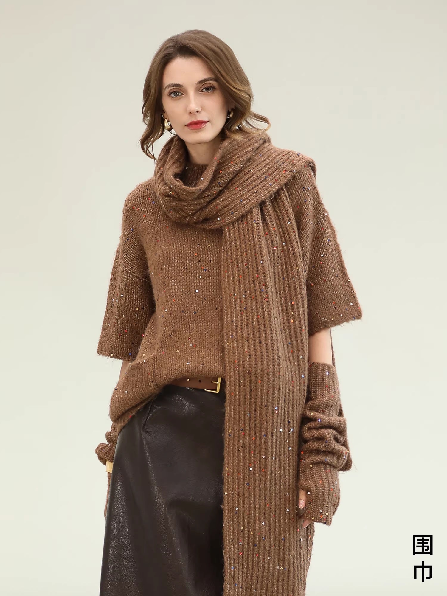 COCOBELLA_Soft_Alpaca_Blend_Knit_Two_Piece_Long_Sleeve_Stand_Collar_Casual_Women_Sweater_MISSTT