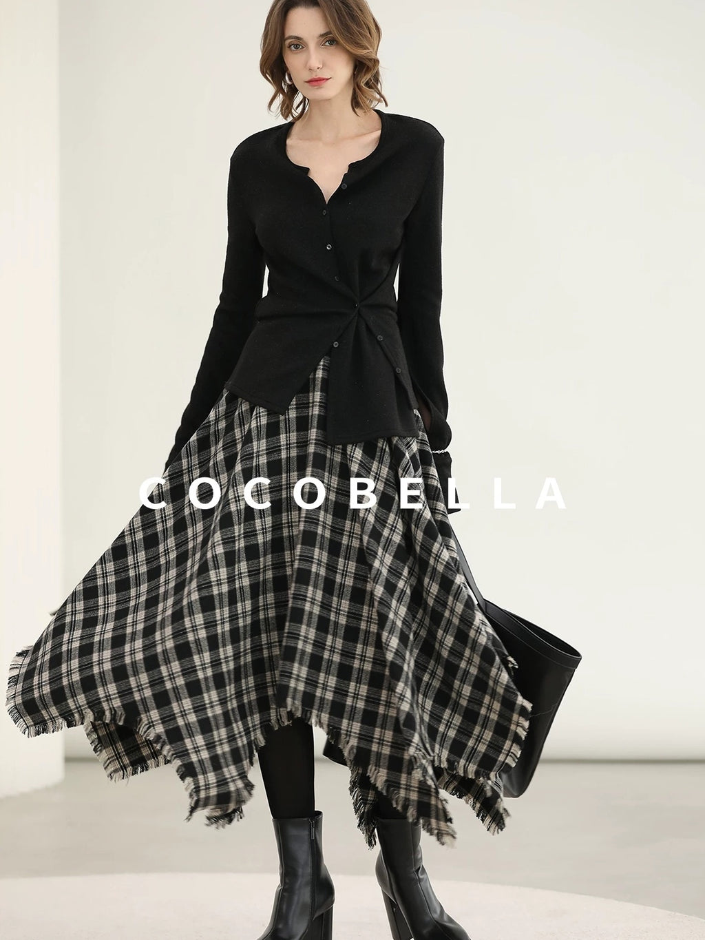 COCOBELLA Soft Asymmetric Button Cardigan Office Regular Fit Women Viscose Solid Tops