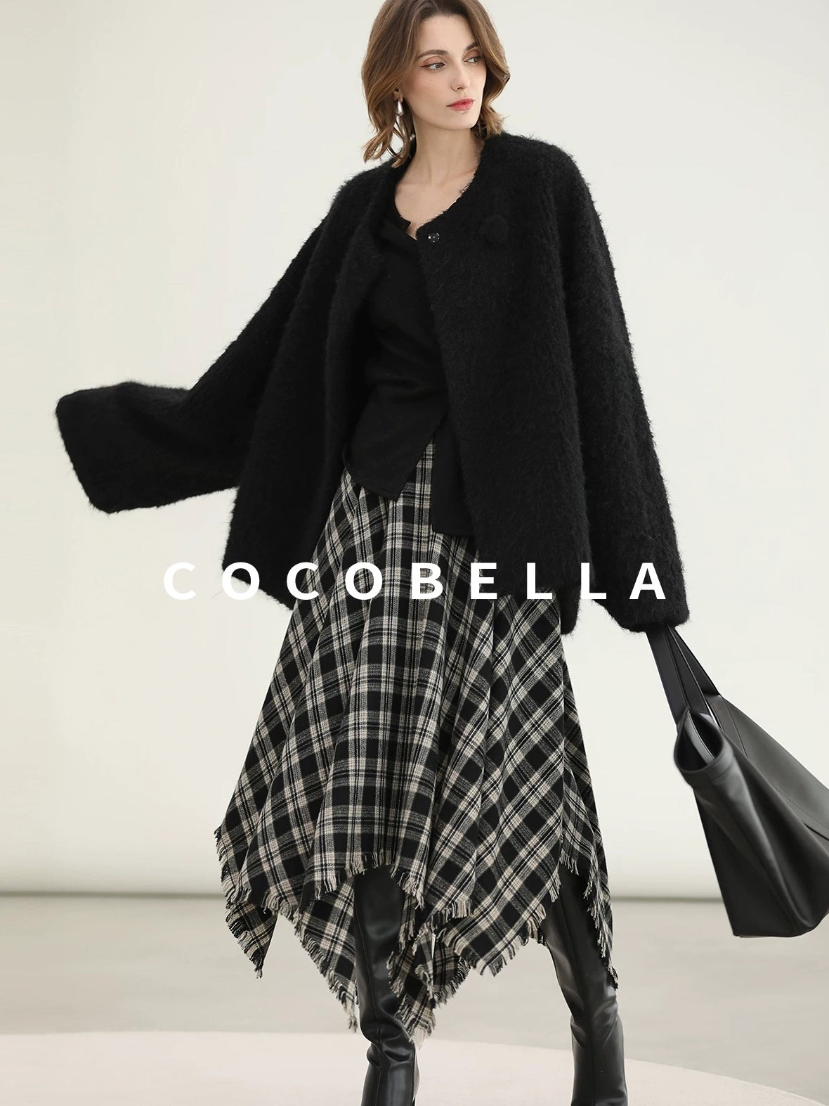 COCOBELLA Soft Asymmetric Button Cardigan Office Regular Fit Women Viscose Solid Tops