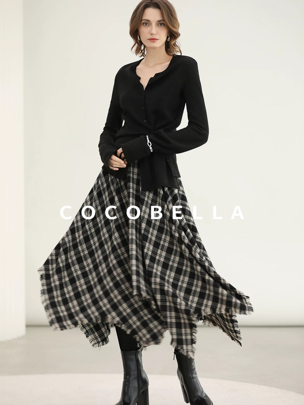 COCOBELLA Soft Asymmetric Button Cardigan Office Regular Fit Women Viscose Solid Tops