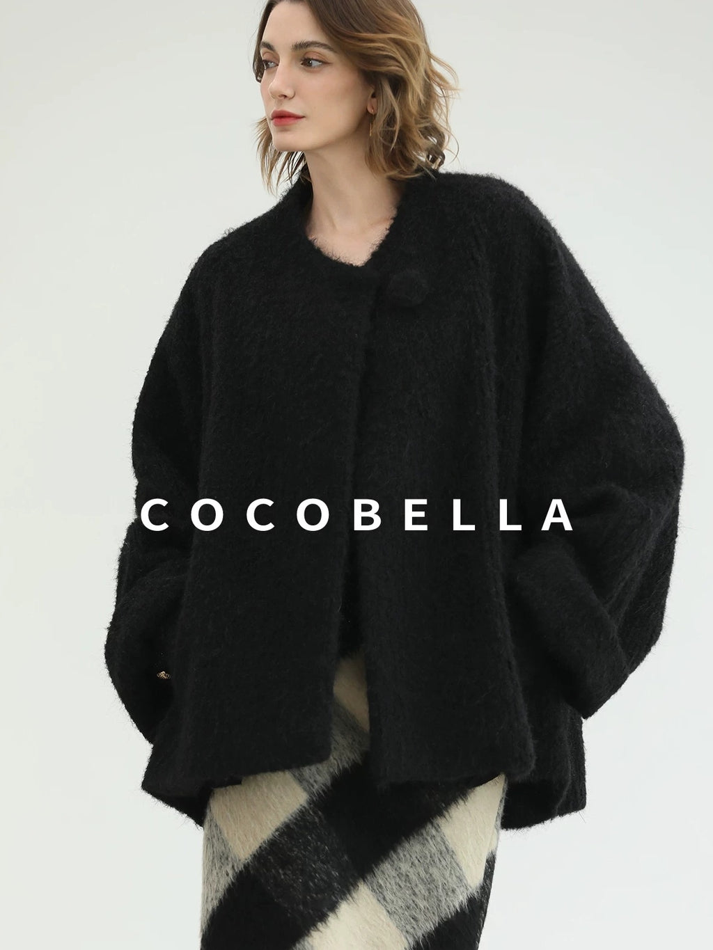 COCOBELLA Soft Brushed Polyester Back Slit Side Zipper Midi Straight Women Skirts