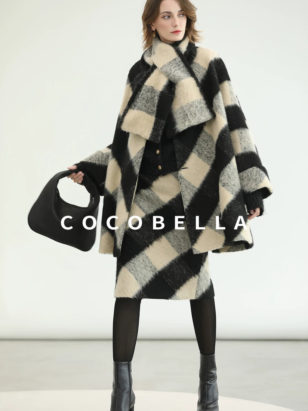 COCOBELLA Soft Brushed Polyester Back Slit Side Zipper Midi Straight Women Skirts