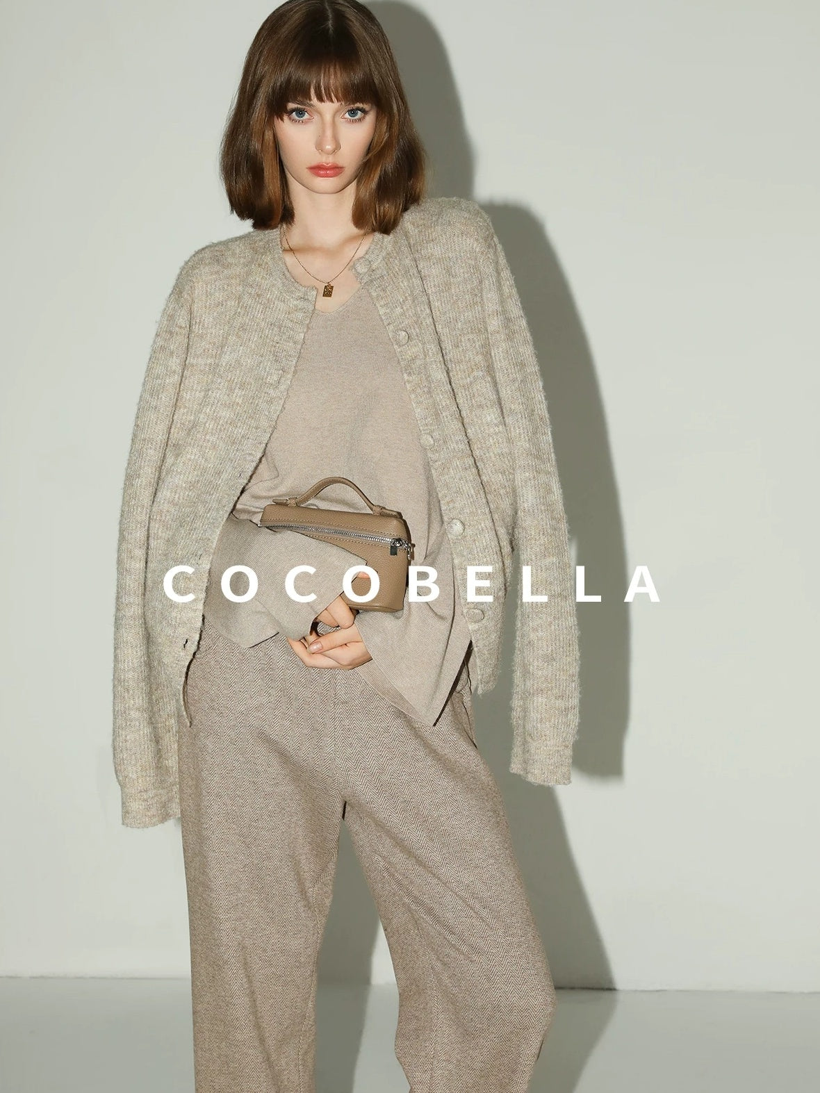 COCOBELLA Soft Buttoned Straight Fit Casual Round Neck Long Sleeve Women Knit Sweater