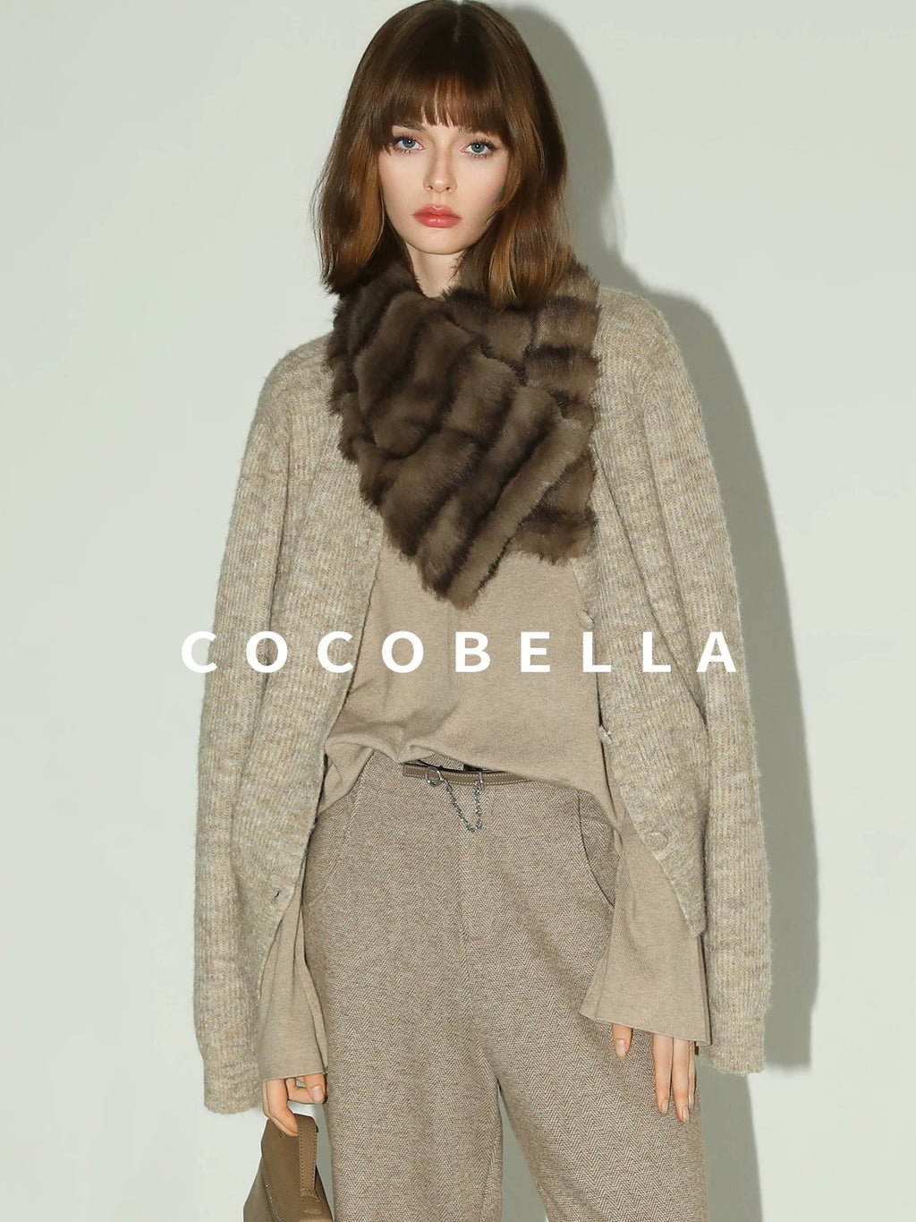 COCOBELLA Soft Buttoned Straight Fit Casual Round Neck Long Sleeve Women Knit Sweater