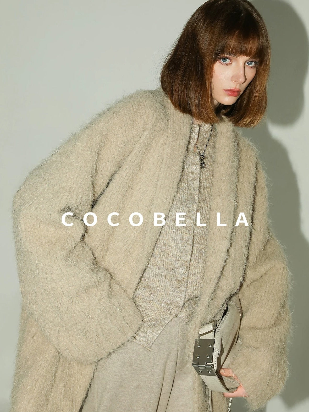 COCOBELLA Soft Buttoned Straight Fit Casual Round Neck Long Sleeve Women Knit Sweater