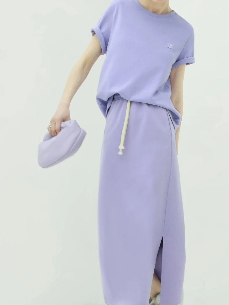 COCOBELLA Soft Cotton Blend Minimal Commuter Straight Fit 3D Detail Short Sleeve T-Shirts