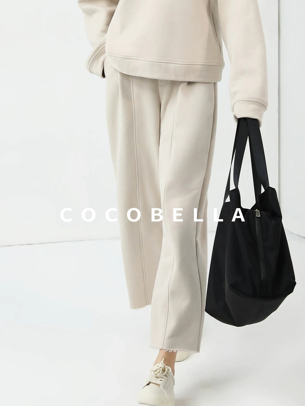 COCOBELLA Soft Cotton Blend Natural Waist Harem Straight Leg Commuter Casual Women Pants