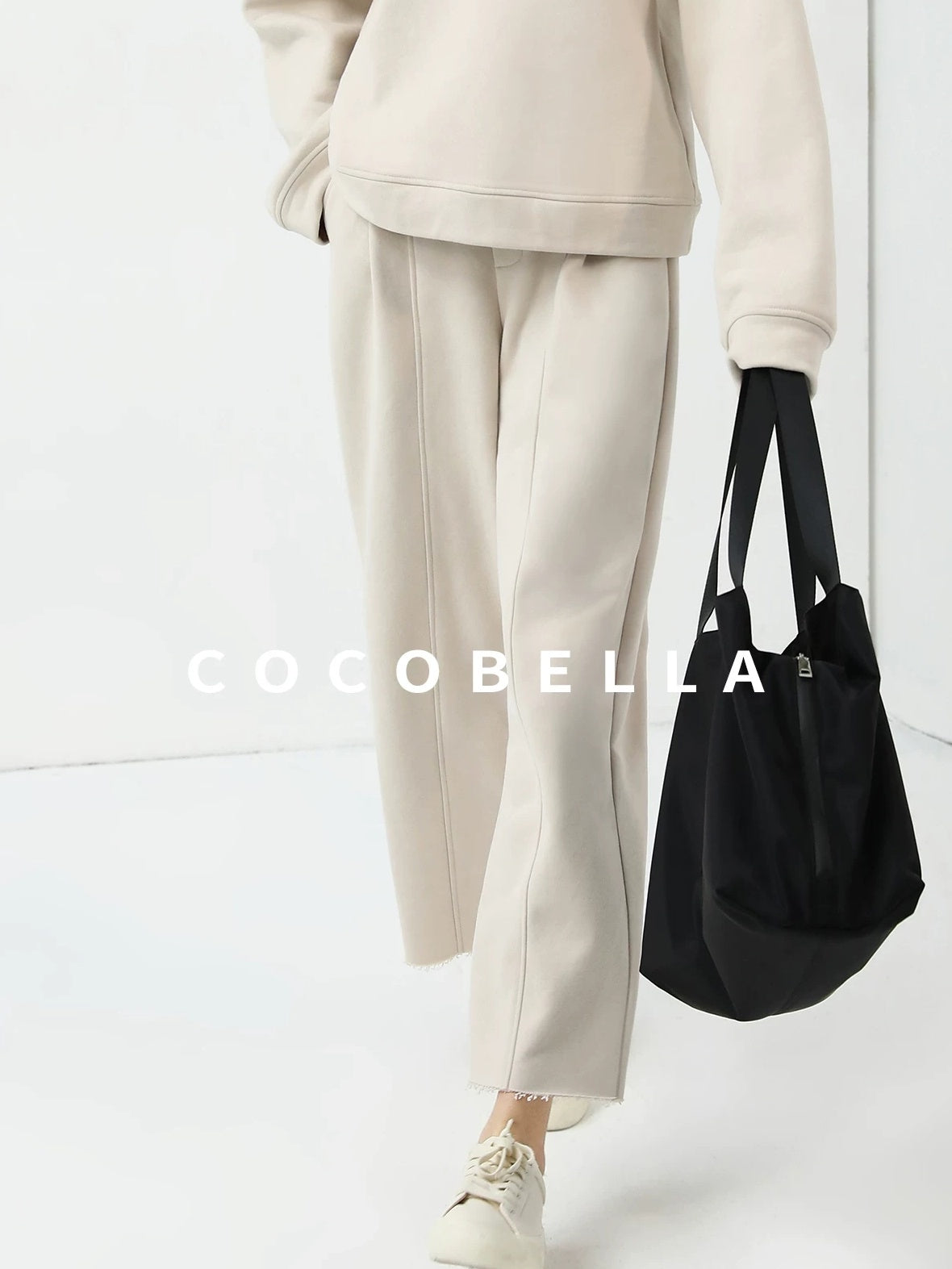 COCOBELLA Soft Cotton Blend Natural Waist Harem Straight Leg Commuter Casual Women Pants