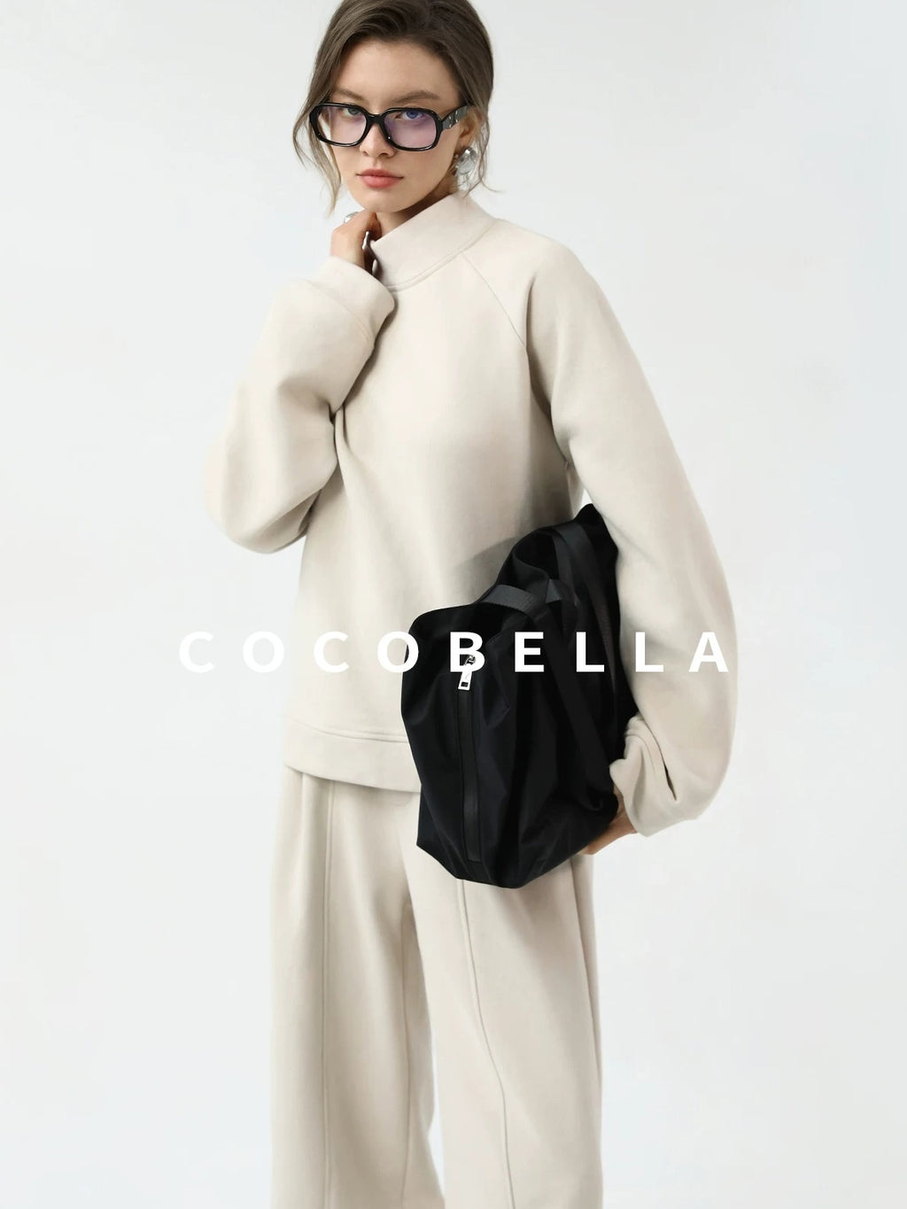 COCOBELLA Soft Cotton Blend Natural Waist Harem Straight Leg Commuter Casual Women Pants