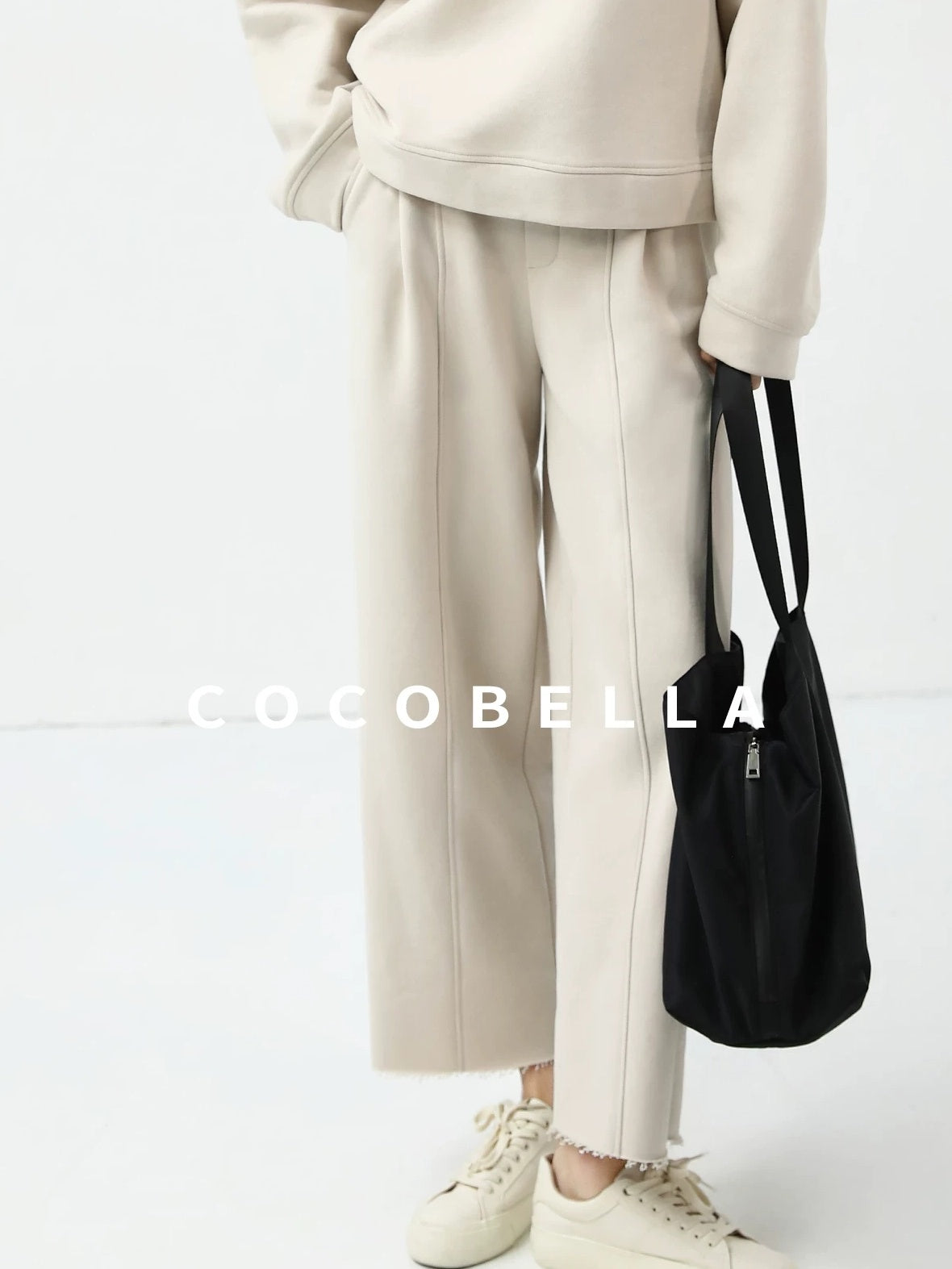 COCOBELLA Soft Cotton Blend Natural Waist Harem Straight Leg Commuter Casual Women Pants