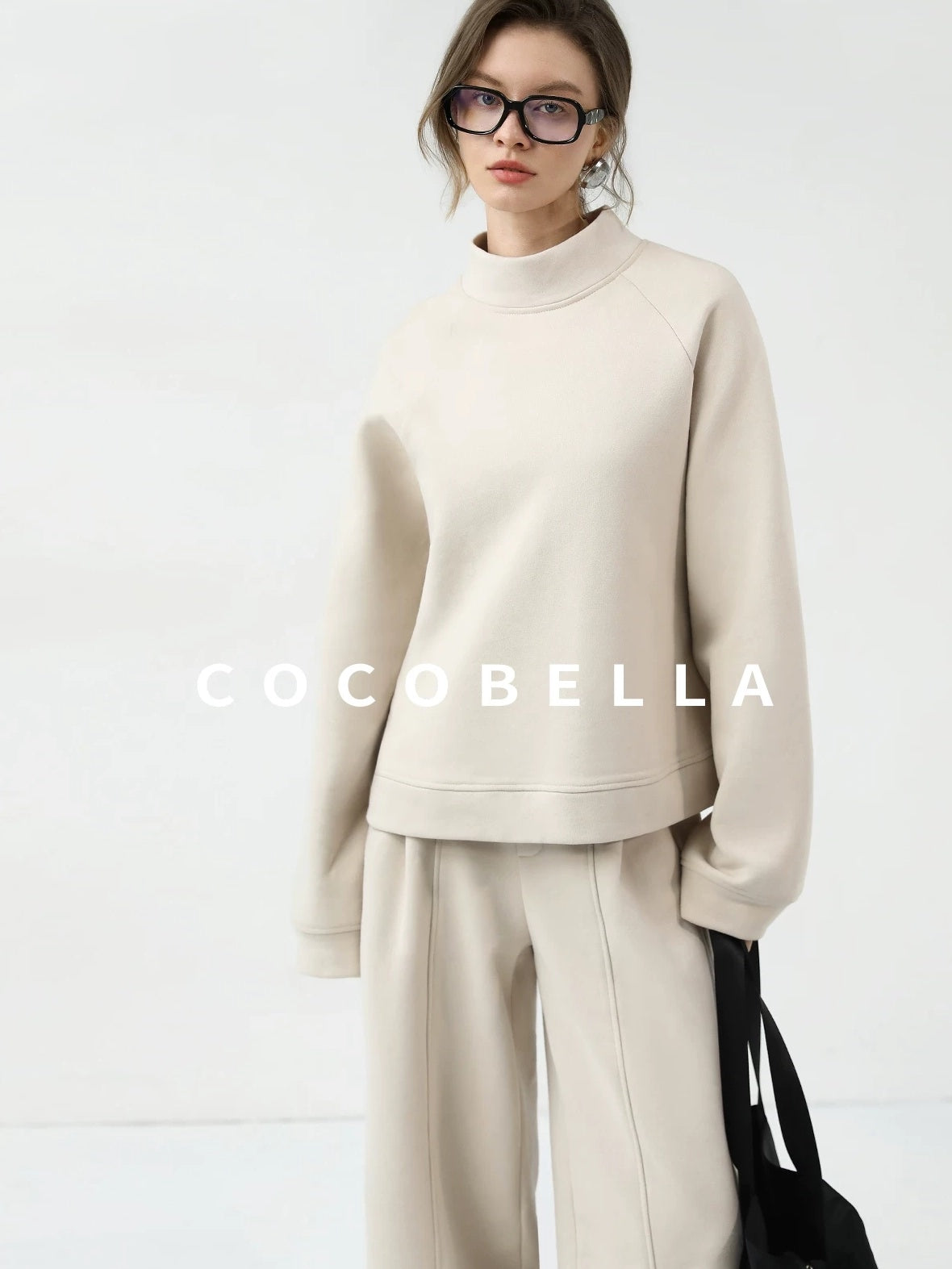 COCOBELLA Soft Cotton Blend Natural Waist Harem Straight Leg Commuter Casual Women Pants