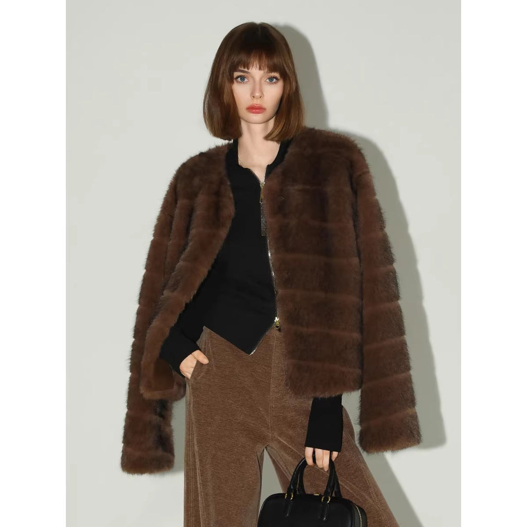 COCOBELLA_Soft_Faux_Fur_Short_Coat_Standard_Fit_Women_Coffee_Brown_Polyester_Jackets_MISSTT