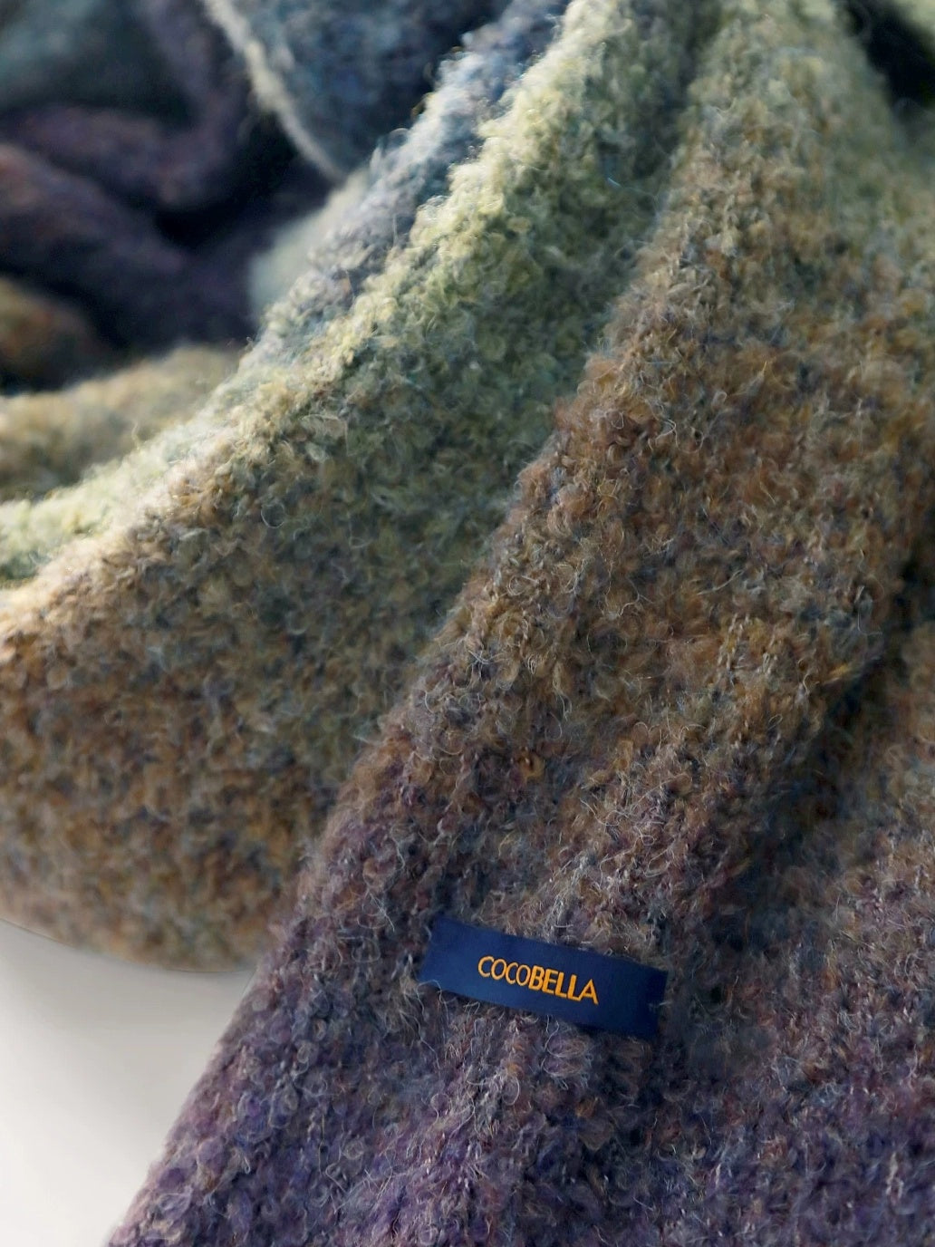 COCOBELLA Soft Gradient Pullover Straight Fit Commuter Long Sleeve Crew Neck Women Sweater