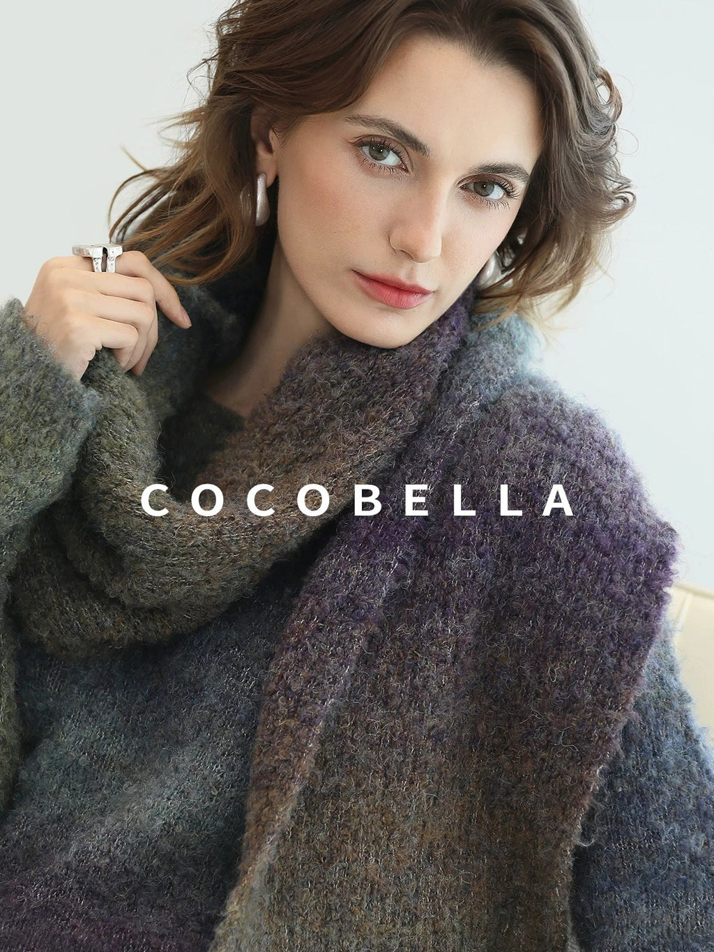 COCOBELLA Soft Knit Relaxed Waist H Silhouette Women Office Long Sleeve Round Neck Dresses