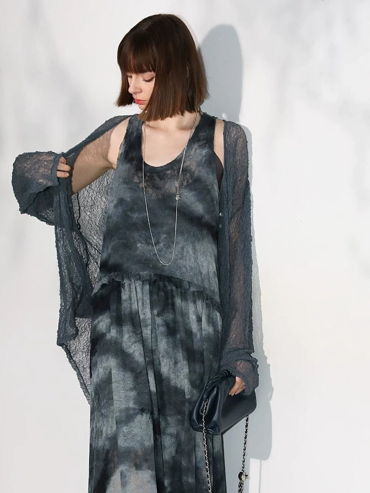 COCOBELLA Soft Lace V Neck Shell Button Straight Fit Women Long Sleeve Knit T-Shirts