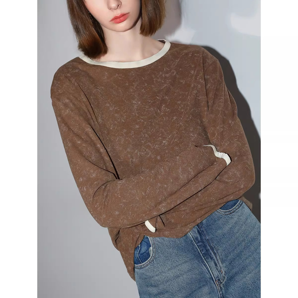 COCOBELLA_Soft_Lyocell_Blend_Contrast_Trim_Office_Straight_Fit_Women_Long_Sleeve_Shirts_MISSTT