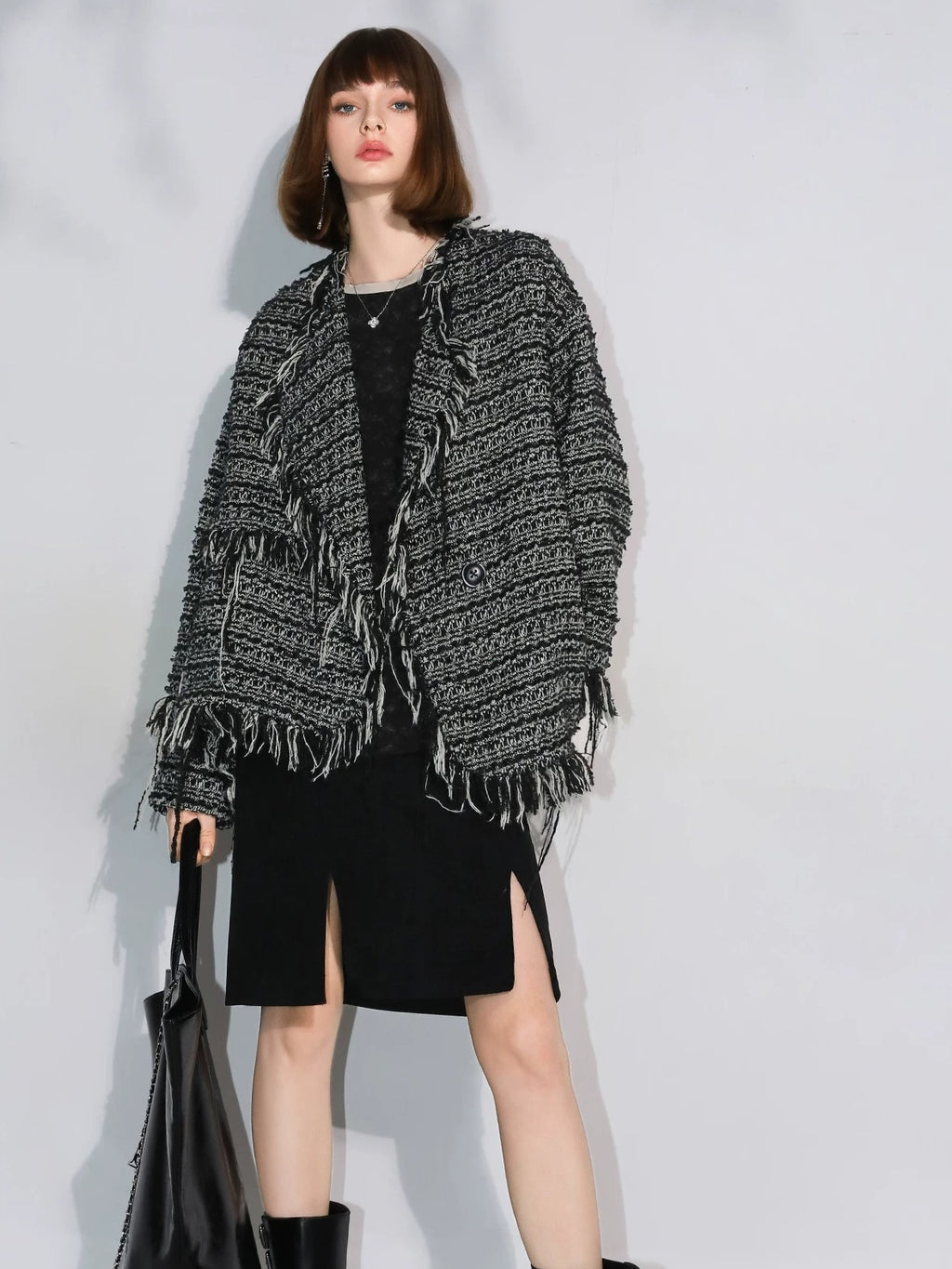 COCOBELLA Soft Lyocell Blend Contrast Trim Office Straight Fit Women Long Sleeve Shirts